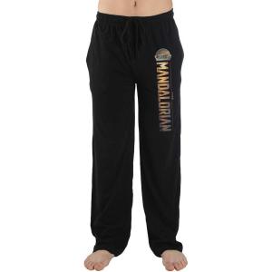 imageStar Wars The Mandalorian The Child Mens Black Sleep Pajama Pants