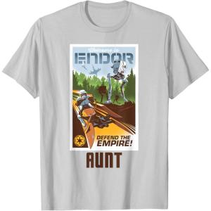 imageStar Wars Welcome to Endor Matching Family AUNT TShirt TShirtSilver Grey