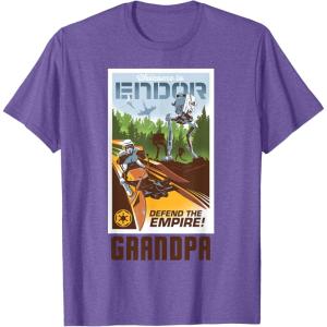 imageStar Wars Welcome to Endor Matching Family GRANDPA TShirt TShirtPurple Heather