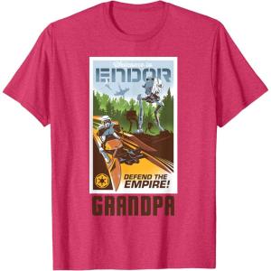 imageStar Wars Welcome to Endor Matching Family GRANDPA TShirt TShirtRed Heather