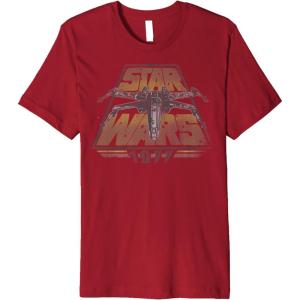 imageStar Wars XWing 1977 Vintage Retro Premium Graphic TShirt Premium TShirtCranberry Red