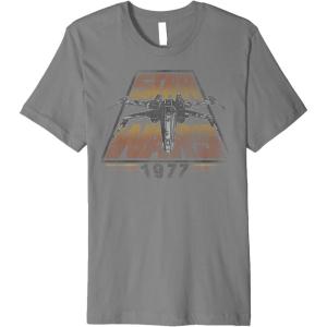 imageStar Wars XWing 1977 Vintage Retro Premium Graphic TShirt Premium TShirtSlate Grey
