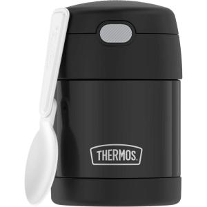 imageThermostat Kids Vacuum Insulated Food Jar with Spoon Mandalorian 10 Ounce Stainless SteelBlack
