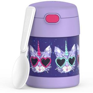 imageThermostat Kids Vacuum Insulated Food Jar with Spoon Mandalorian 10 Ounce Stainless SteelCool Caticorns