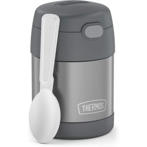 imageThermostat Kids Vacuum Insulated Food Jar with Spoon Mandalorian 10 Ounce Stainless SteelGray