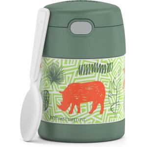 imageThermostat Kids Vacuum Insulated Food Jar with Spoon Mandalorian 10 Ounce Stainless SteelJungle Kingdom