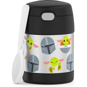 imageThermostat Kids Vacuum Insulated Food Jar with Spoon Mandalorian 10 Ounce Stainless SteelMandalorian