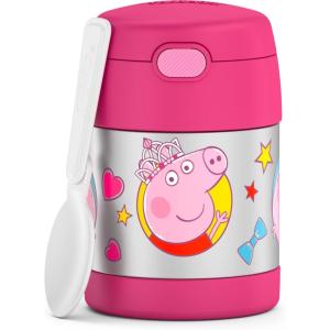 imageThermostat Kids Vacuum Insulated Food Jar with Spoon Mandalorian 10 Ounce Stainless SteelPeppa Pig