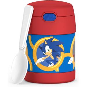 imageThermostat Kids Vacuum Insulated Food Jar with Spoon Mandalorian 10 Ounce Stainless SteelSonic the Hedgehog