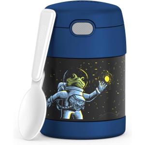 imageThermostat Kids Vacuum Insulated Food Jar with Spoon Mandalorian 10 Ounce Stainless SteelSpace Frog