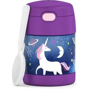imageThermostat Kids Vacuum Insulated Food Jar with Spoon Mandalorian 10 Ounce Stainless SteelSpace Unicorn