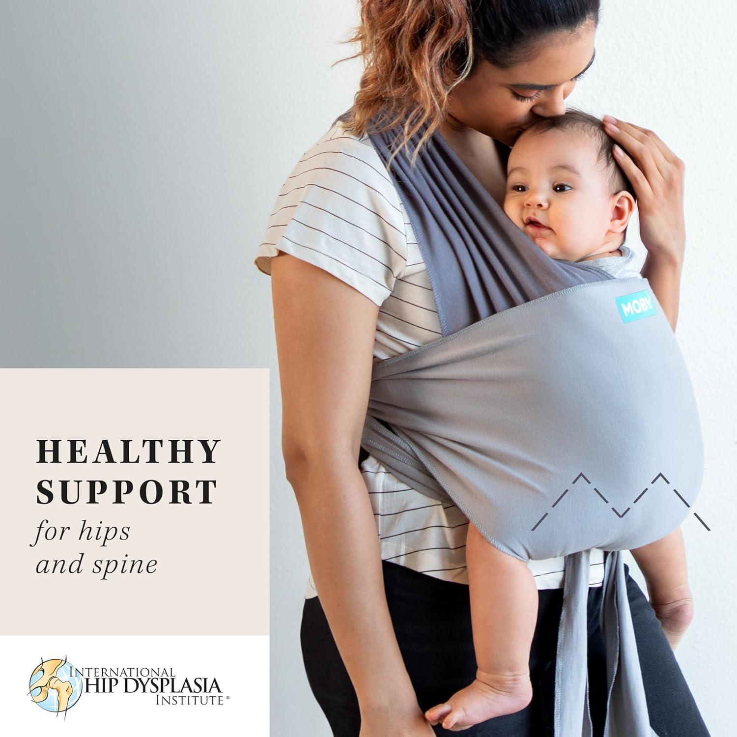 imageMoby Baby Wrap Carrier EasyWrap for Newborns to Toddlers 833lbs Infant Sling Carrier Lightweight ampamp Hands Free Design Adjustable for All Body Types Disney Star Wars Grogus GalaxySmoked Pearl