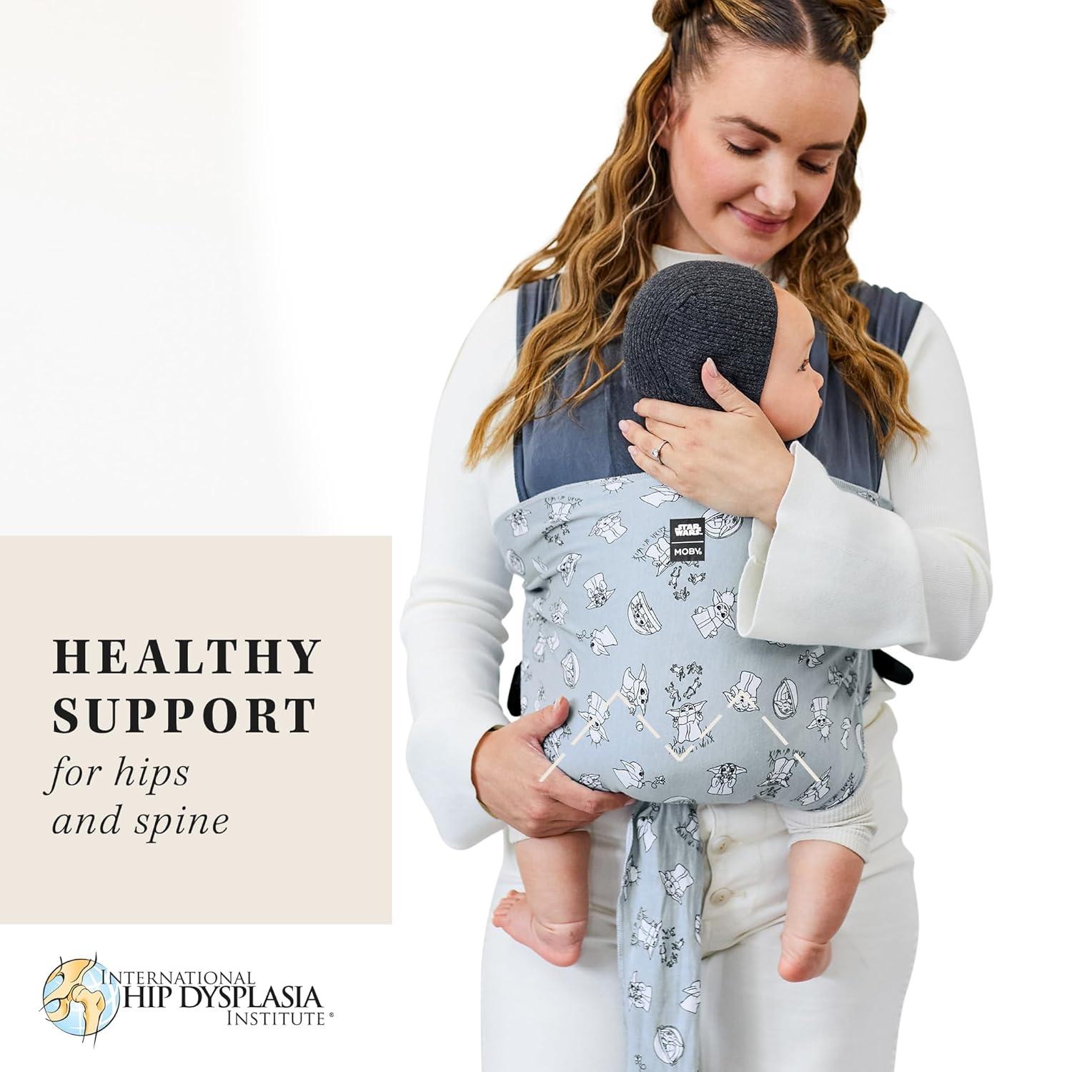 imageMoby Baby Wrap Carrier EasyWrap for Newborns to Toddlers 833lbs Infant Sling Carrier Lightweight ampamp Hands Free Design Adjustable for All Body Types Disney Star Wars Grogus GalaxyGrogus Galaxy