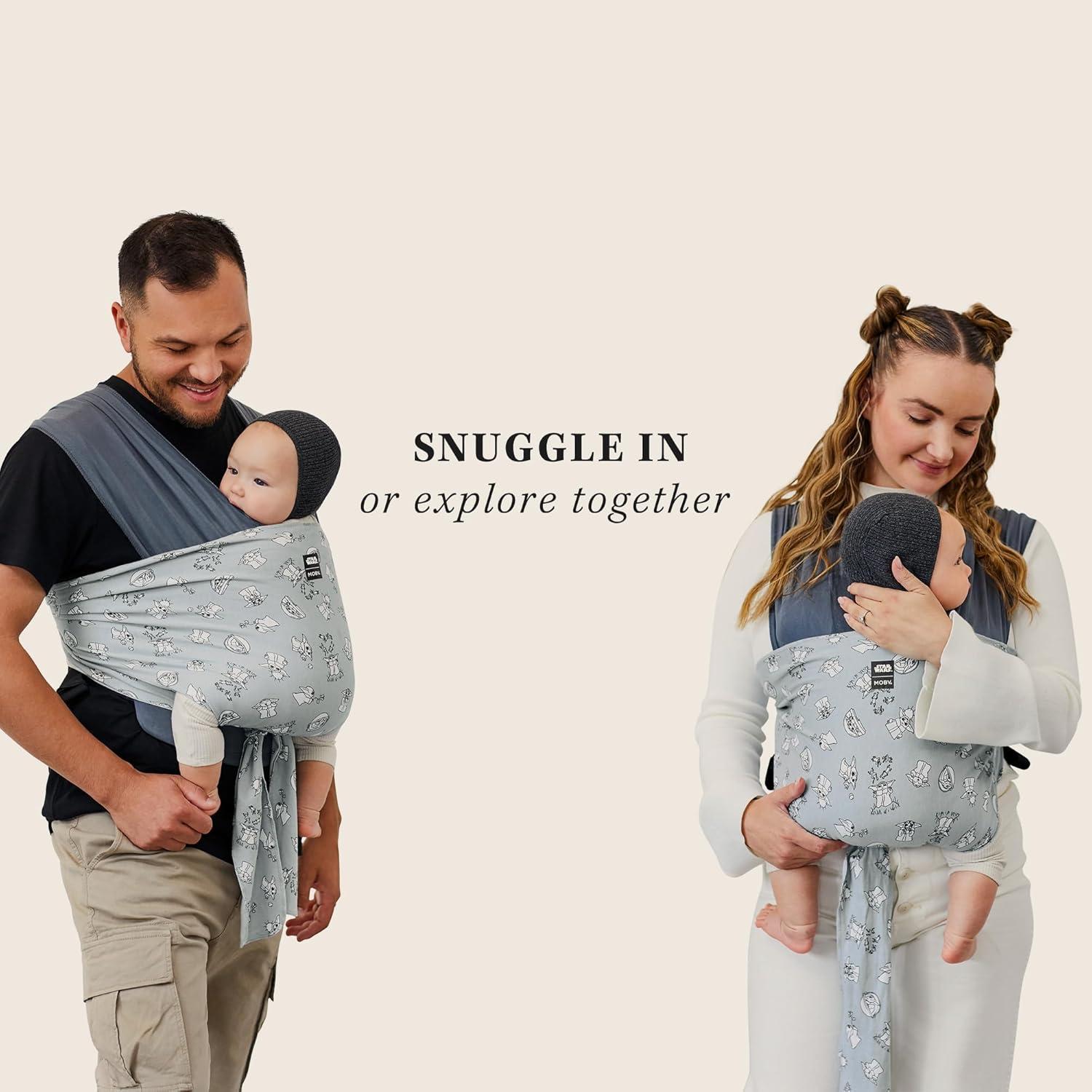 imageMoby Baby Wrap Carrier EasyWrap for Newborns to Toddlers 833lbs Infant Sling Carrier Lightweight ampamp Hands Free Design Adjustable for All Body Types Disney Star Wars Grogus GalaxyGrogus Galaxy
