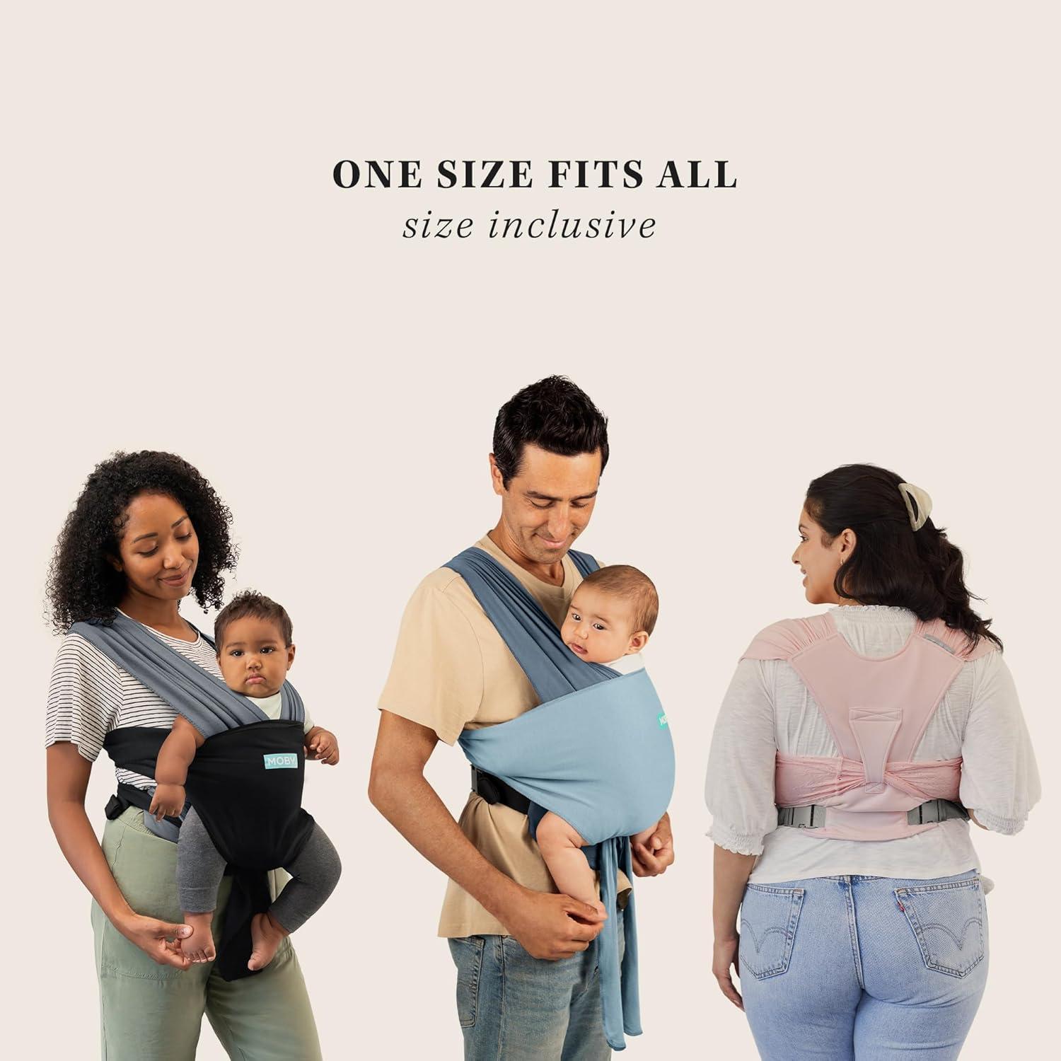 imageMoby Baby Wrap Carrier EasyWrap for Newborns to Toddlers 833lbs Infant Sling Carrier Lightweight ampamp Hands Free Design Adjustable for All Body Types Disney Star Wars Grogus GalaxyCharcoal