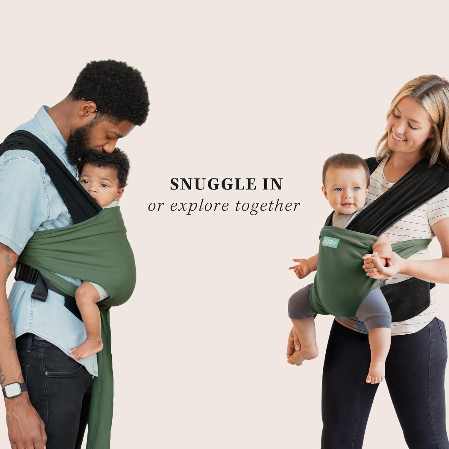 imageMoby Baby Wrap Carrier EasyWrap for Newborns to Toddlers 833lbs Infant Sling Carrier Lightweight ampamp Hands Free Design Adjustable for All Body Types Disney Star Wars Grogus GalaxyOliveOnyx