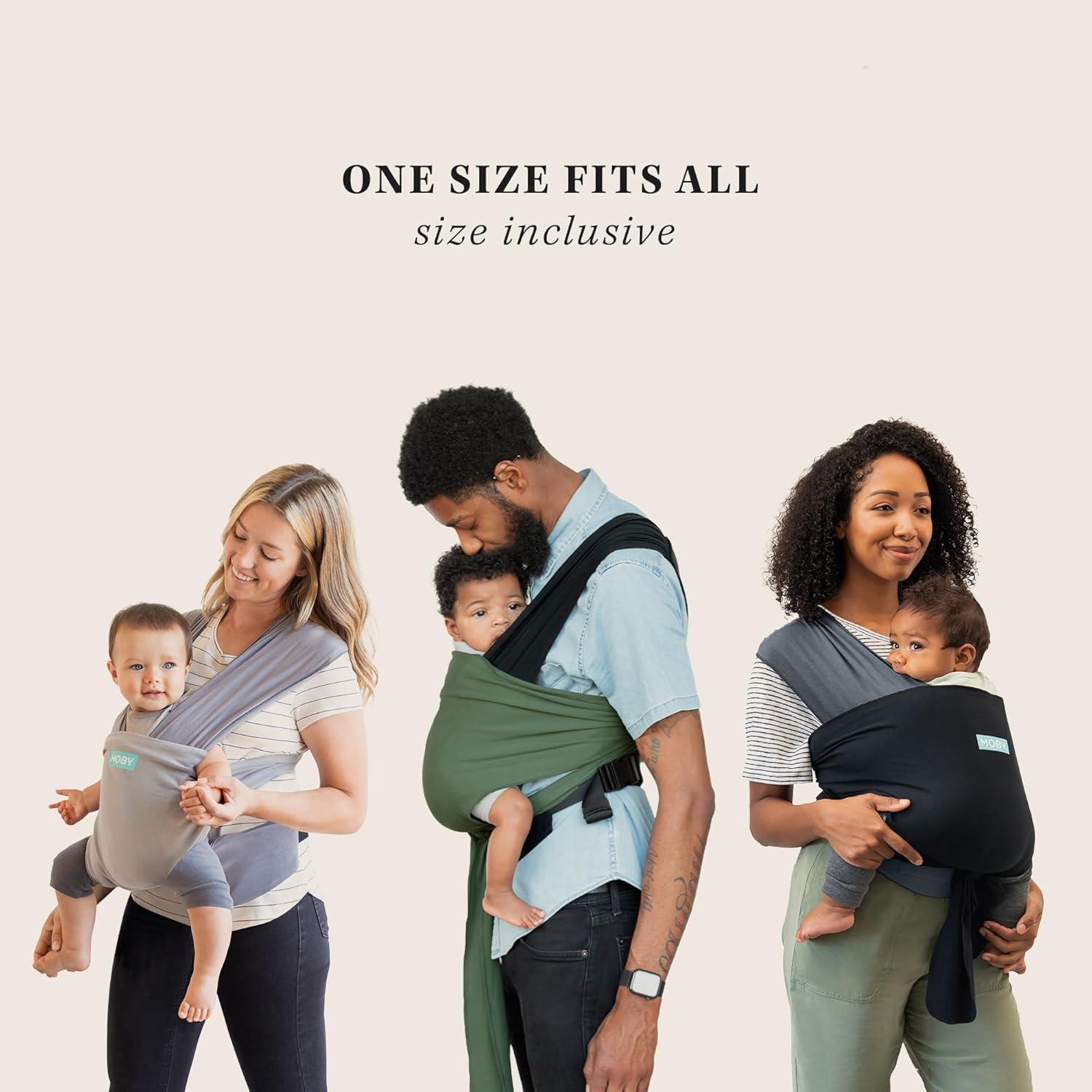 imageMoby Baby Wrap Carrier EasyWrap for Newborns to Toddlers 833lbs Infant Sling Carrier Lightweight ampamp Hands Free Design Adjustable for All Body Types Disney Star Wars Grogus GalaxySmoked Pearl