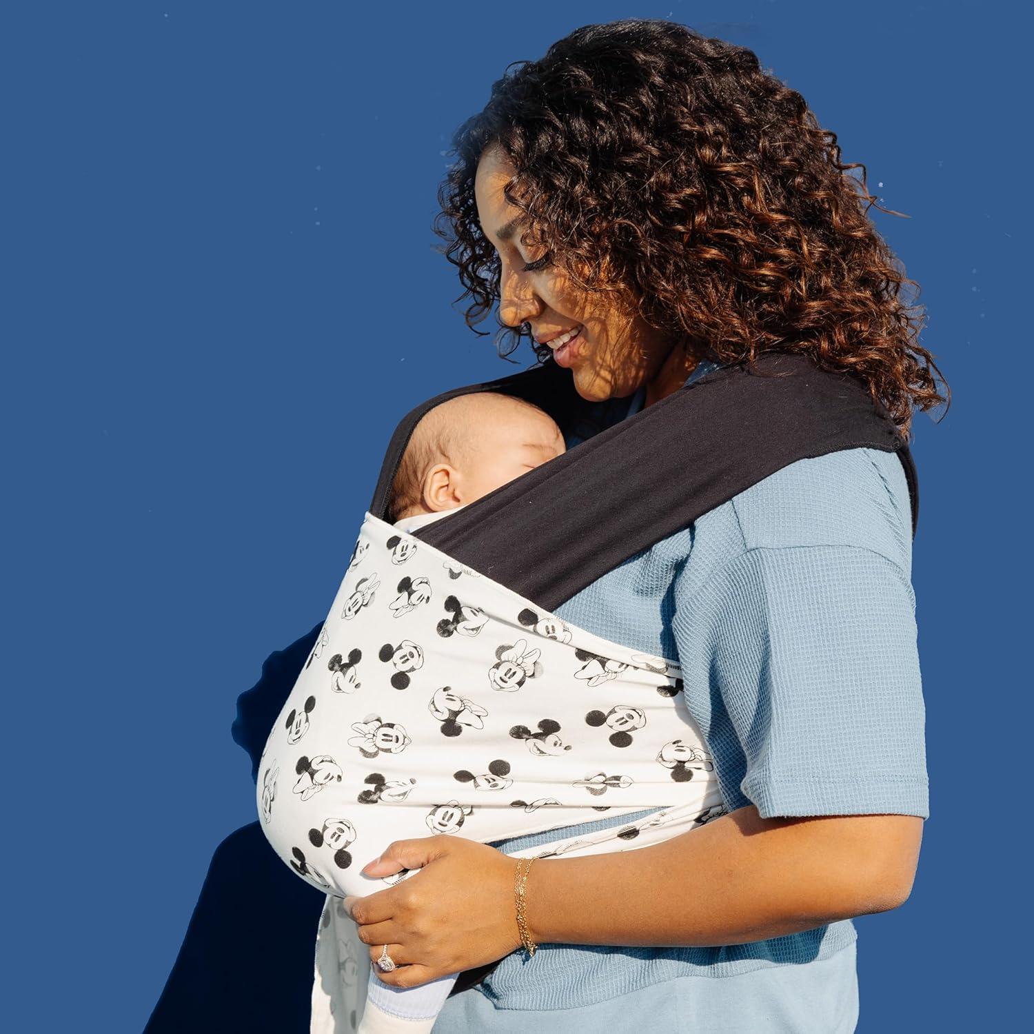 imageMoby Baby Wrap Carrier EasyWrap for Newborns to Toddlers 833lbs Infant Sling Carrier Lightweight ampamp Hands Free Design Adjustable for All Body Types Disney Star Wars Grogus GalaxyDisneys Mickey Mouse  Minnie Mouse