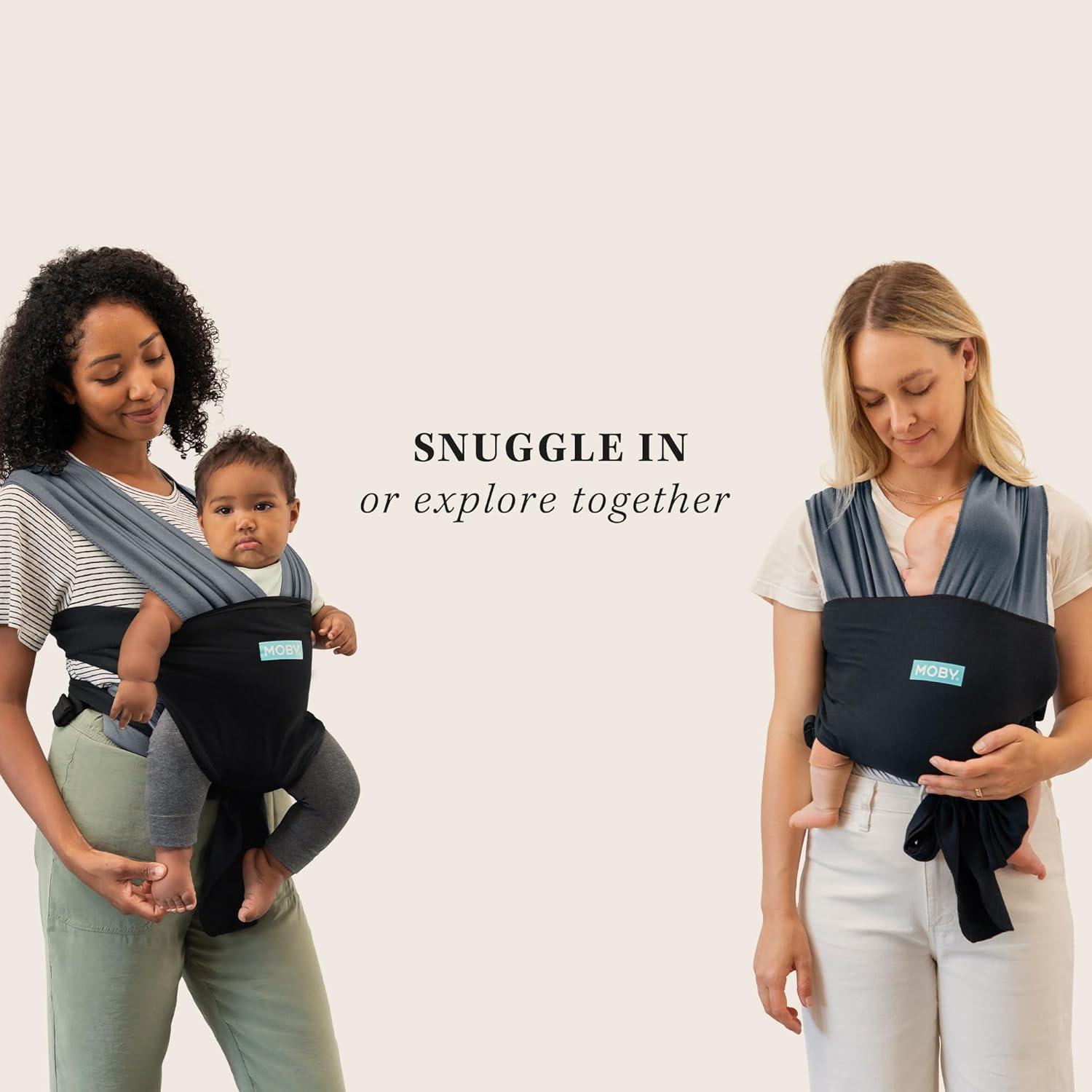 imageMoby Baby Wrap Carrier EasyWrap for Newborns to Toddlers 833lbs Infant Sling Carrier Lightweight ampamp Hands Free Design Adjustable for All Body Types Disney Star Wars Grogus GalaxyCharcoal