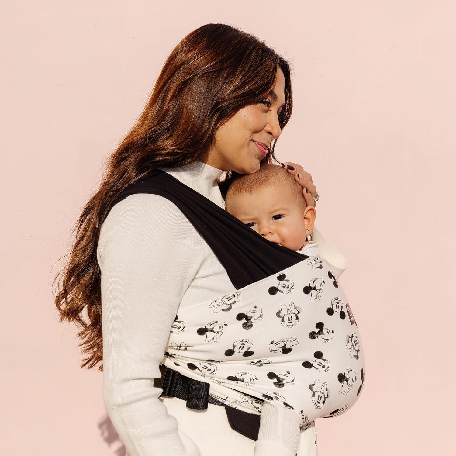 imageMoby Baby Wrap Carrier EasyWrap for Newborns to Toddlers 833lbs Infant Sling Carrier Lightweight ampamp Hands Free Design Adjustable for All Body Types Disney Star Wars Grogus GalaxyDisneys Mickey Mouse  Minnie Mouse