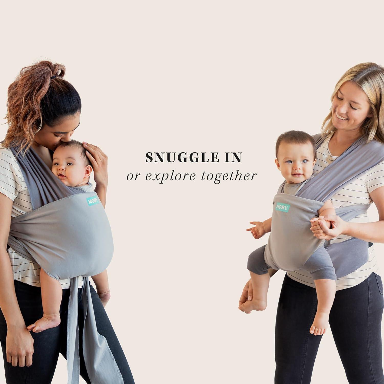 imageMoby Baby Wrap Carrier EasyWrap for Newborns to Toddlers 833lbs Infant Sling Carrier Lightweight ampamp Hands Free Design Adjustable for All Body Types Disney Star Wars Grogus GalaxySmoked Pearl