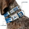 imageDog Collar Seatbelt Buckle Star Wars R2D2 Bounding Parts White Black Blue Gray Red 15 to 26 Inches 10 Inch WideMulti Color