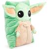 imageJay Franco Star Wars The Mandalorian Baby Yoda Grogu 3D Snuggle Pillow  Super Soft  Measures 15 Inches Official Star Wars ProductGreen  Mandalorian