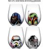 imageJoyJolt Star Wars Cosmic Color Stemless Drinking Glasses 19oz Glass Cups ft Darth Vader Stormtrooper Boba Fett R2D2  Star Wars Kitchen Glasses Set of 4 Gifts for Men Women ampamp AdultsStar Wars Cosmic