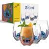 imageJoyJolt Star Wars Cosmic Color Stemless Drinking Glasses 19oz Glass Cups ft Darth Vader Stormtrooper Boba Fett R2D2  Star Wars Kitchen Glasses Set of 4 Gifts for Men Women ampamp AdultsStitch