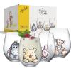 imageJoyJolt Star Wars Cosmic Color Stemless Drinking Glasses 19oz Glass Cups ft Darth Vader Stormtrooper Boba Fett R2D2  Star Wars Kitchen Glasses Set of 4 Gifts for Men Women ampamp AdultsWinnie the Pooh