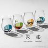 imageJoyJolt Star Wars Cosmic Color Stemless Drinking Glasses 19oz Glass Cups ft Darth Vader Stormtrooper Boba Fett R2D2  Star Wars Kitchen Glasses Set of 4 Gifts for Men Women ampamp AdultsStar Wars Helmet Hues