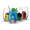 imageJoyJolt Star Wars Cosmic Color Stemless Drinking Glasses 19oz Glass Cups ft Darth Vader Stormtrooper Boba Fett R2D2  Star Wars Kitchen Glasses Set of 4 Gifts for Men Women ampamp AdultsMarvel Heroes