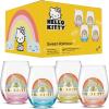 imageJoyJolt Star Wars Cosmic Color Stemless Drinking Glasses 19oz Glass Cups ft Darth Vader Stormtrooper Boba Fett R2D2  Star Wars Kitchen Glasses Set of 4 Gifts for Men Women ampamp AdultsHello Kitty