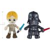 imageMattel Star Wars Plush 6inch Figure 2Pack Luke Skywalker vs Darth Vader Lightsaber Duel Set of 2 Soft Dolls with Lightup Weapons