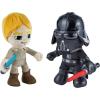 imageMattel Star Wars Plush 6inch Figure 2Pack Luke Skywalker vs Darth Vader Lightsaber Duel Set of 2 Soft Dolls with Lightup Weapons