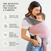 imageMoby Baby Wrap Carrier EasyWrap for Newborns to Toddlers 833lbs Infant Sling Carrier Lightweight ampamp Hands Free Design Adjustable for All Body Types Disney Star Wars Grogus GalaxyCharcoal  Dusty Rose
