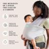 imageMoby Baby Wrap Carrier EasyWrap for Newborns to Toddlers 833lbs Infant Sling Carrier Lightweight ampamp Hands Free Design Adjustable for All Body Types Disney Star Wars Grogus GalaxySmoked Pearl