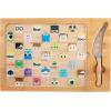 imagePICNIC TIME Star Wars R2D2 Icon Glass Top Cutting Board ampamp Knife Set Cheese Boards Charcuterie Boards Serving Platter Parawood ampamp BambooPixar Collection  Parawood  Bamboo
