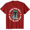 imageStar Wars Boba Fett Bounty Heart Valentines Graphic TShirt TShirtCranberry Red