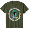 imageStar Wars Boba Fett Bounty Heart Valentines Graphic TShirt TShirtOlive Green