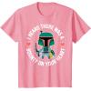 imageStar Wars Boba Fett Bounty Heart Valentines Graphic TShirt TShirtPink