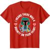 imageStar Wars Boba Fett Bounty Heart Valentines Graphic TShirt TShirtRed