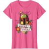 imageStar Wars Boba Fett Bounty Hunter Tattoo Art TShirtPink Heather