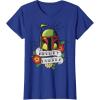 imageStar Wars Boba Fett Bounty Hunter Tattoo Art TShirtRoyal Blue