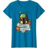 imageStar Wars Boba Fett Bounty Hunter Tattoo Art TShirtSapphire Blue