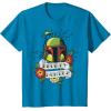 imageStar Wars Boba Fett Bounty Hunter Tattoo Art TShirtSapphire Blue