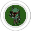 imageStar Wars Boba Fett Simple Cartoon PopSockets MagSafe PopGrip for iPhoneMagSafe