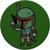 imageStar Wars Boba Fett Simple Cartoon PopSockets MagSafe PopGrip for iPhoneStandard