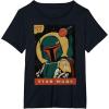 imageStar Wars Boba Fett Vintage Trading Card 77 Graphic TShirt TShirtBlack