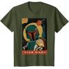 imageStar Wars Boba Fett Vintage Trading Card 77 Graphic TShirt TShirtOlive Green